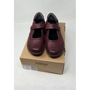 Halsa ALOE Footwear Women's Mary Jane Flats Dark Cherry size 8 Wide